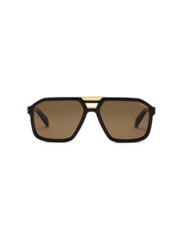 Chopard - Shiny Black-Light Gold Acetate Frame and Green Colored Lens Sunglass (59)