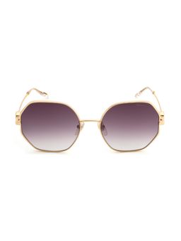 Chopard - Shiny Light Gold Alloy Metal Frame and Purple Colored Lens Sunglass (58)