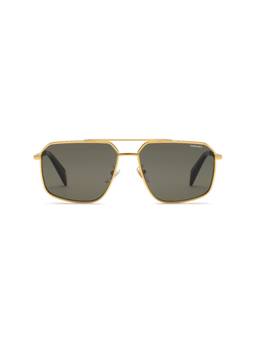 Chopard - Shiny Gold Alloy Metal Frame and Green Colored Lens Sunglass (61)