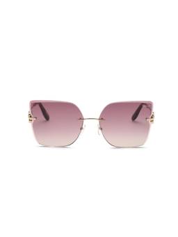 Chopard - Shiny Rose Gold Alloy Metal Frame and Pink Gradient Colored Lens Sunglass (62)