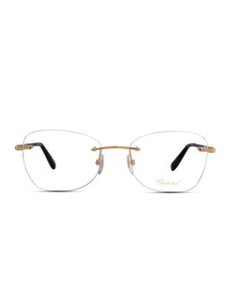 Chopard - Eyewear for Women with Shiny Gold-Shiny Stone Alloy Metal Frame (55)