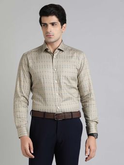 Metal - Grey Printed Slim Fit Shirt