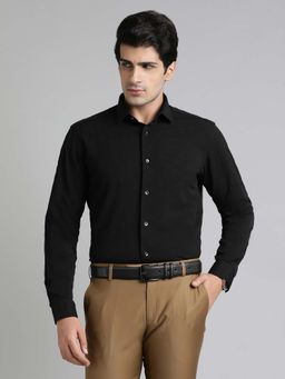 Greenfibre - Black Solid Slim Fit Shirt