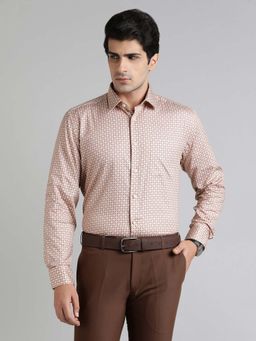 JadeBlue - Orange Printed Regular Fit Shirt