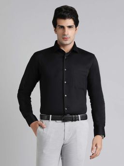 Greenfibre - Black Solid Slim Fit Shirt
