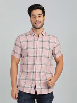JadeBlue - Pink Checks Slim Fit Shirt
