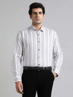 JadeBlue - White Stripes Regular Fit Shirt