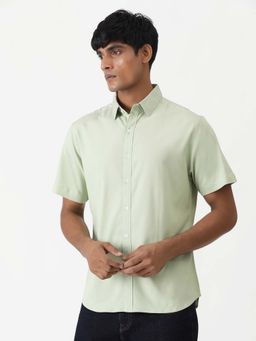 Greenfibre - Green Solid Slim Fit Shirt