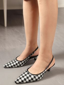 Carlton London - Black Party Slip On Women Heeled Mules