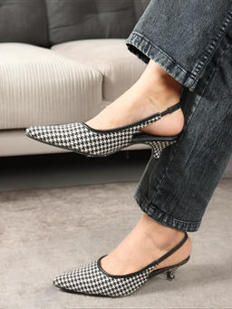 Carlton London - Black Party Slip On Women Heeled Mules