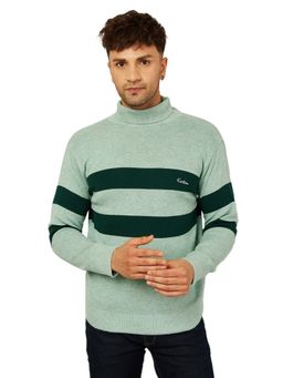 Kvetoo - Colorblock High Neck Sweater For Men
