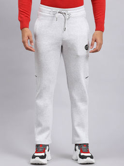 Monte Carlo - Grey Solid Regular Fit Track Pant
