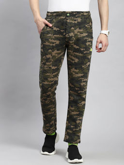 Monte Carlo - Olive Printed Regular Fit Track Pant