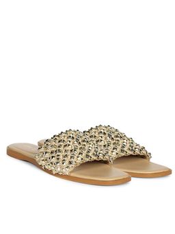 Saint G - Women Gold Leather Flats