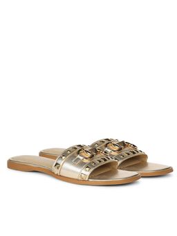 Saint G - Women Gold Leather Flats