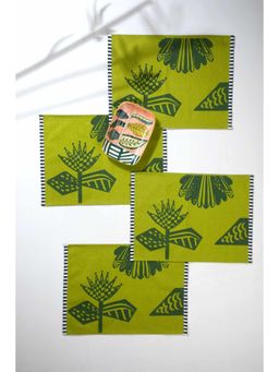 Freedom Tree - Arakta Cotton Duck Lime Table Mat-Set Of 4