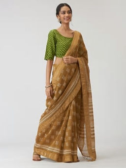 Fabindia - Cotton Silk Printed Sari