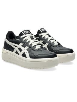 ASICS - Black Synthetic Leather Round Toe Sneakers