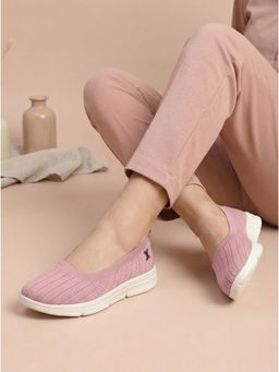 Carlton London - Pink Flyknit Round Toe Ballerina