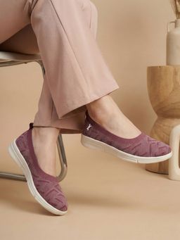 Carlton London - Purple Flyknit Round Toe Ballerina