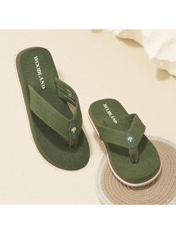 WOODLAND - Olive Eva Round Toe Flipflops