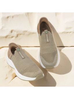 WOODLAND - Brown Mesh Round Toe Sneakers