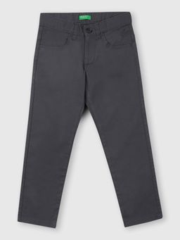 United Colors of Benetton - Solid Trousers- Grey