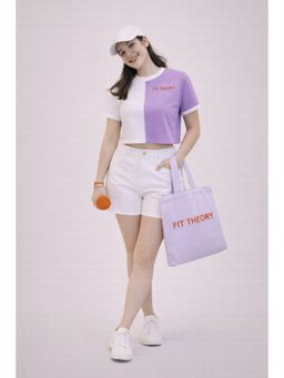 The Fit Theory - Women Lavender Crop Top