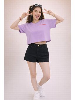 The Fit Theory - Women Lavender Bliss Crop Top