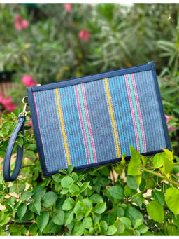 Misfit Panda - Blue Colour Oversized Pouch