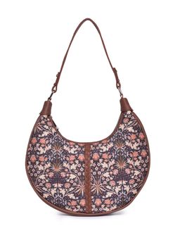 Zouk - Kashmir Blooms Floral Multicolor Hobo Bag
