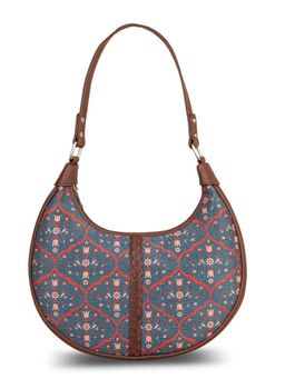 Zouk - Sheesh Mahal Jaali Motif Space Blue Hobo Bag
