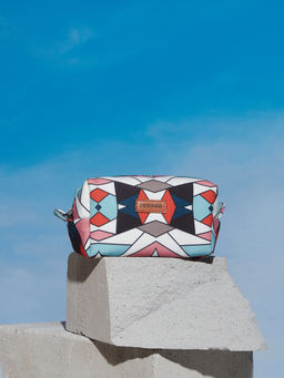 Pipa Bella by Nykaa Fashion - Chic Multi Coloured Geometric Kate Rectangular Travel Pouch
