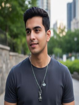 JEWELZ - Men Silver-Toned Bunny Charm Pendant Necklace