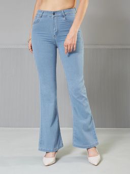 Miss Chase - Blue Denim Solid Jeans