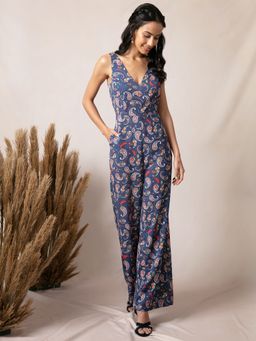 Twenty Dresses by Nykaa Fashion - Blue The Paisley Pop Jumpsuit