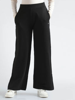 Calvin Klein - Black Relaxed Fit Solid Mid Rise Trouser