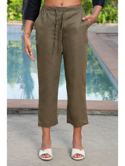 roar for good - Women Hemp Casual Breathable Soft and Emerald Green Trouser