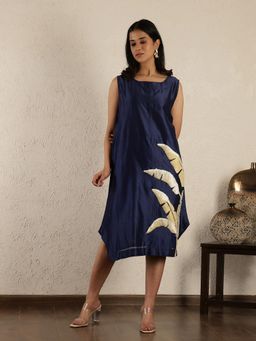 Spring Soul - Blue Chander Embroidered Dress
