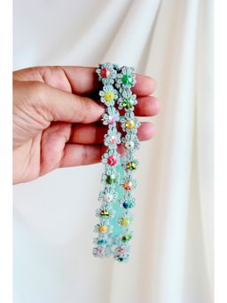 Choko - Kids Pearl Flower Detailing Headband-Light Blue