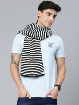 Magic Needles - Men Black And White Scarf