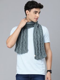 Magic Needles - Men Grey Cable Handknitted Scarf