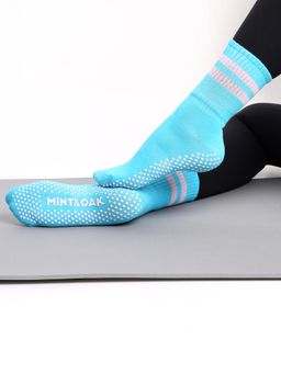 Mint & Oak - Yoga And Pilates Crew Full Length Non-Slip Socks For Women