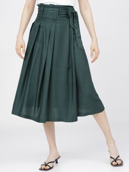 TOKYO TALKIES - Women Pleated A-Line Midi Skirt