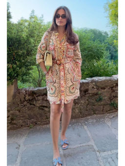 BOHO-CHIC By Sukriti Jain - Beige Paisley Printed Shirt Dress