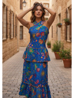 BOHO-CHIC By Sukriti Jain - Teal Jardin De Ete Dress