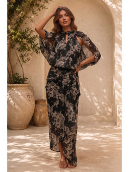 BOHO-CHIC By Sukriti Jain - Black Midnight Bloom Printed Co-Ord Set