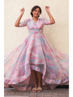 Fiorebymalar - Lavender Saraa Tissue-Love Rush High Low Dress