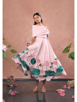 Ozeqo - Women Pink Floral Dress