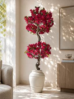 Mason Home - Artificial Fuschia Pink Bougainvillea Plant - 6 Feet (Without Pot)
